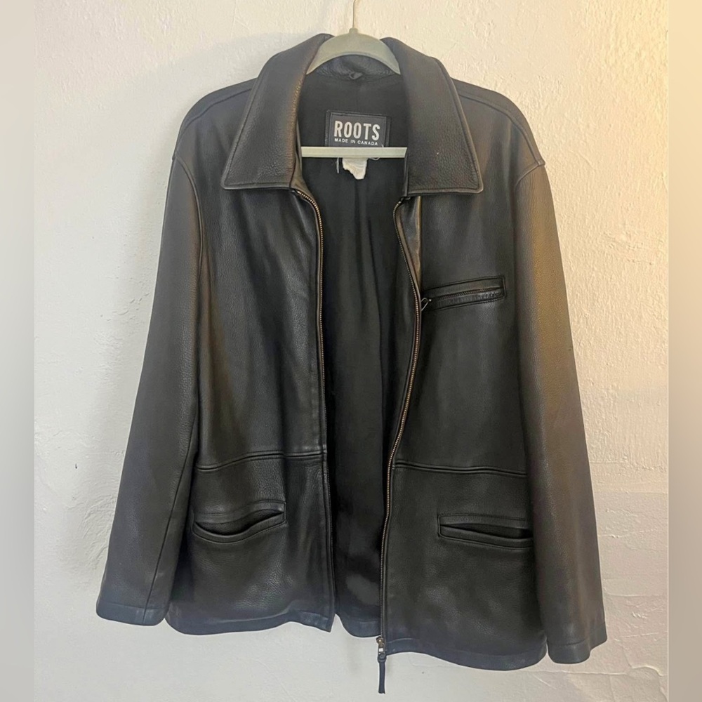 Vintage Roots Canada Black Leather Jacket